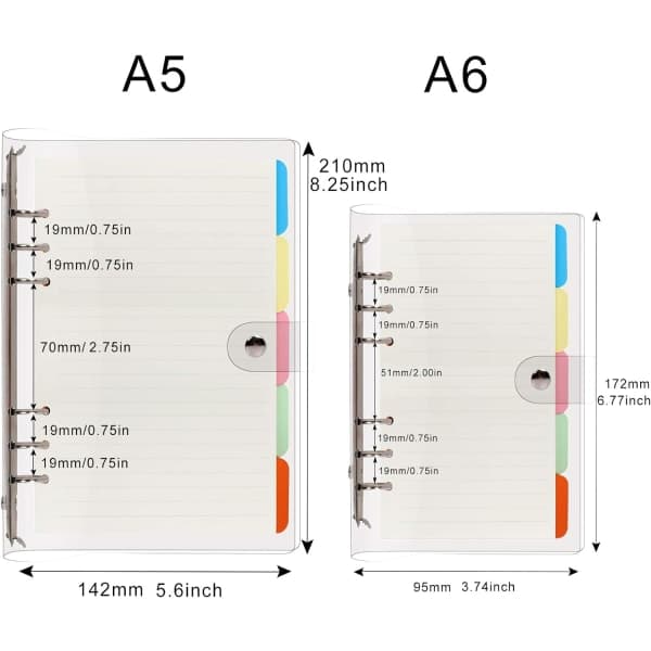 A5 Ringbind 6 Rund Ringbind Transparent