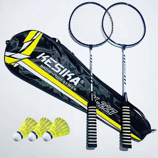 Badmintonracket Dubbelracket Hållbart 2 Racketar Blå C