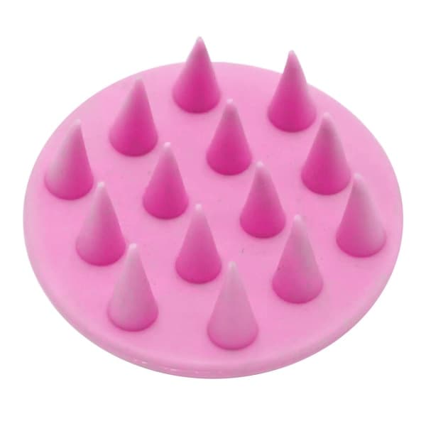 Silikonebørste til hovedbundsmassage - Pink Pink