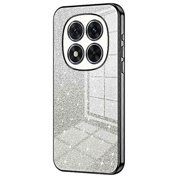Elektroplettering Gradient Glitter TPU-telefoncover til Xiaomi Redmi Note 14 Pro 5G - Sort Multicolor Sort