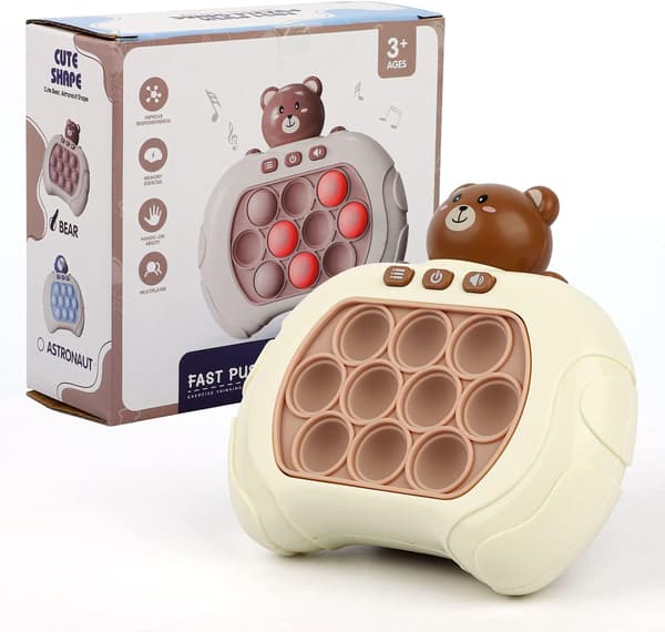 2 stk. Popping Game Controller, Quick Press Sensorisk Fidget Legetøj til Børn (Bjørn) (Astronaut)