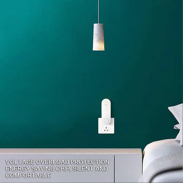 Ultralyd middfjerner, trådløs ultralyd middfjerner, støysvak plug-in middrenser, reduserer støvmidd for luftveisproblemer White EU plug