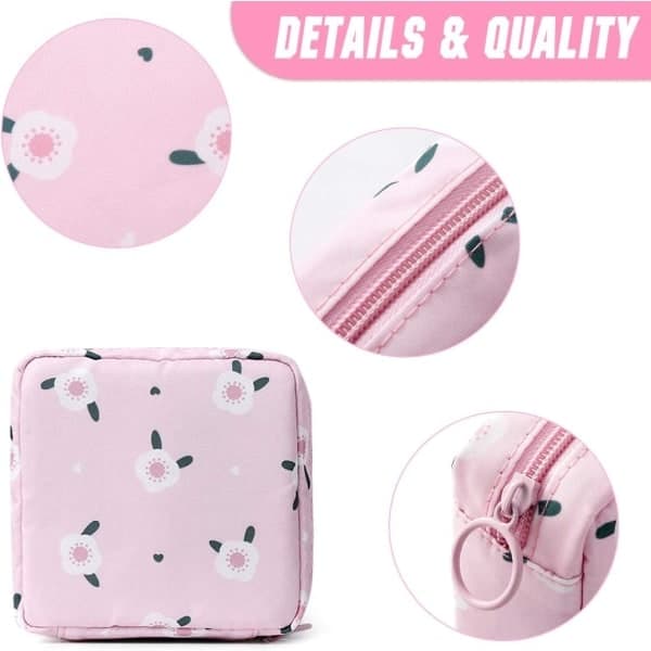 2 opbevaringsposer til hygiejnebind, menstruationskop-pose, nylon