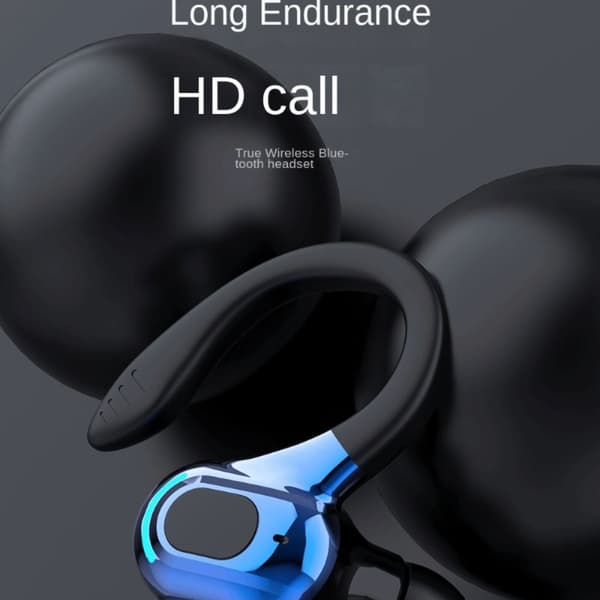 1 stk. Bluetooth hovedtelefon Trådløs øreprop SORT sort