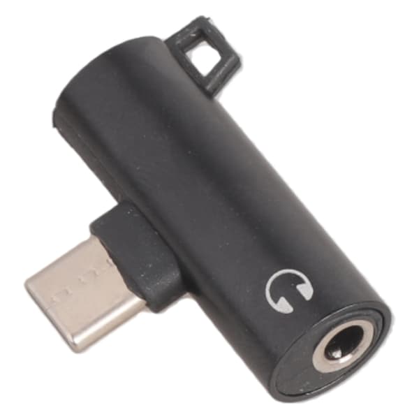 USB-C till ljudadapter för smartphone, USB-C till 3,5 mm hörlurs- och laddningsadapter, silver Silver