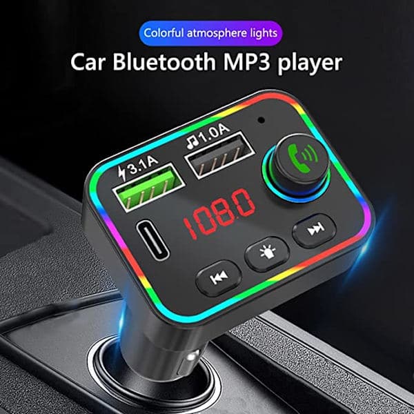 Bluetooth bil FM-sender, 38W PD og QC3.0 rask billader,
