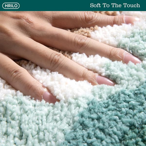 Mikrofiber bademåtter, absorberende bløde langhårede tæpper til brusebad badekar vask toilet 24\" X 16\"