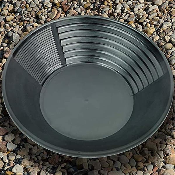 Sort Plastik Guldpande, Guldklump Mining Pan Grave Flow Tool til Alluvial Guld Mining Manuel Guldvask Guldpande Fabrik