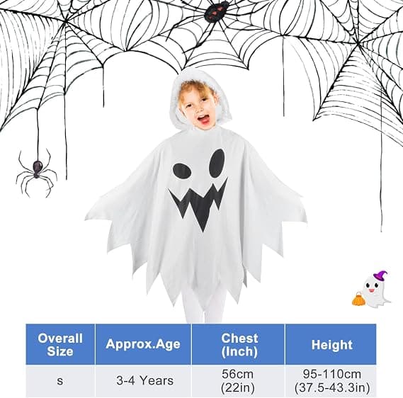 Halloween Karneval Dekoration Kostym - Vit L