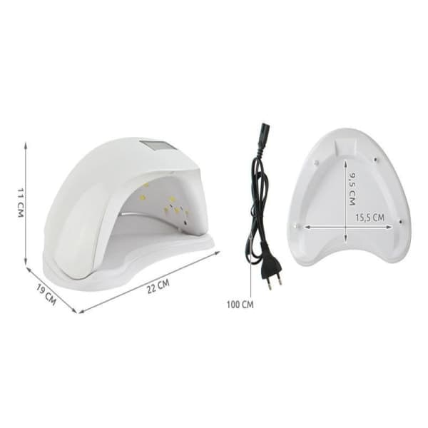 UV-lampe til gellak - Bevægelsessensor - 48 W Hvid
