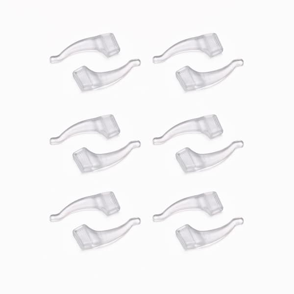 6 paria korvakoukkuja silmälaseille, valkoinen