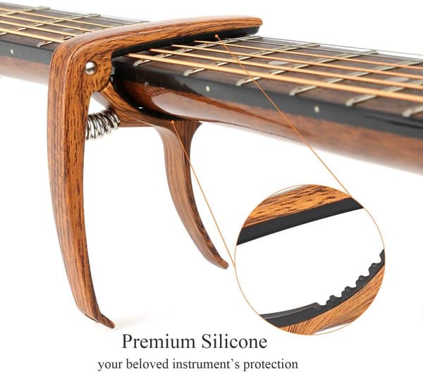 Guitar capo, zinklegering, egnet til akustisk guitar, ukulele, bas, mandolin osv.