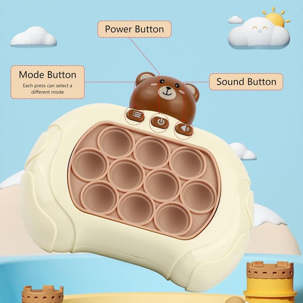 2 stk Popping Game Controller, Quick Press Sensoriske Fidget Leker for Barn (Bjørn) (Astronaut)