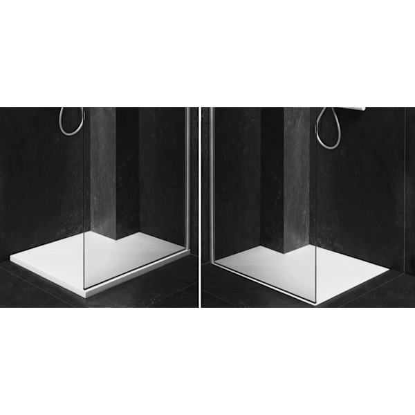 BASALT LÅNG duschbrosch vit 90x120
