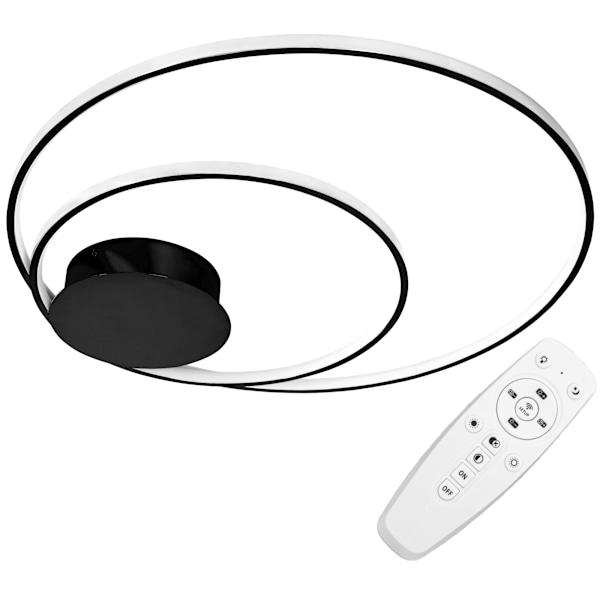 Loftslampe med fjernbetjening LED loft APP802-C sort sort