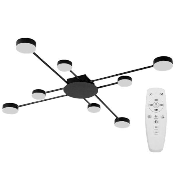 Moderni kattovalaisin 8-puolinen LED-sovellus APP523-8C MUSTA
