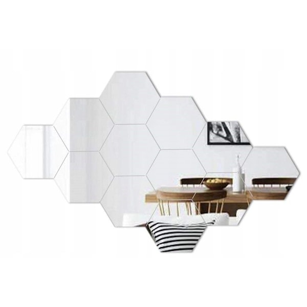 Spegel Hexagon 380515 set 8 st