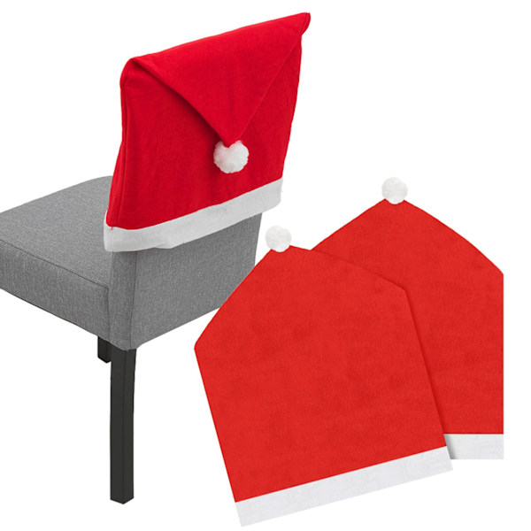 Tuolinpäällinen Joulupukin hattu 2 kpl