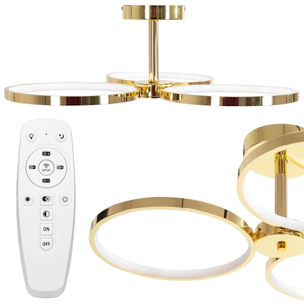 LED-taklampan App993-C guld + fjärrkontroll