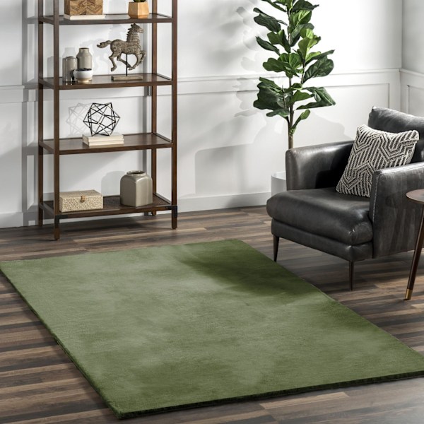 SILKIG HÖG OLIVEN KANINMATTA 1,60*2,30