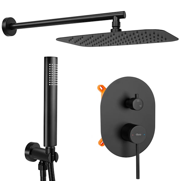 REA OVAL BLACK BOX DUSCH SET
