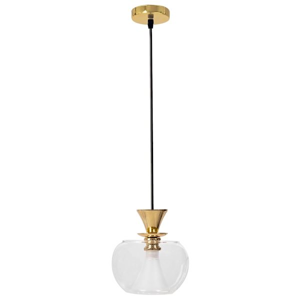 GLAS SFÄR HÄNGANDE TAKLAMPA APP902-1CP GULD