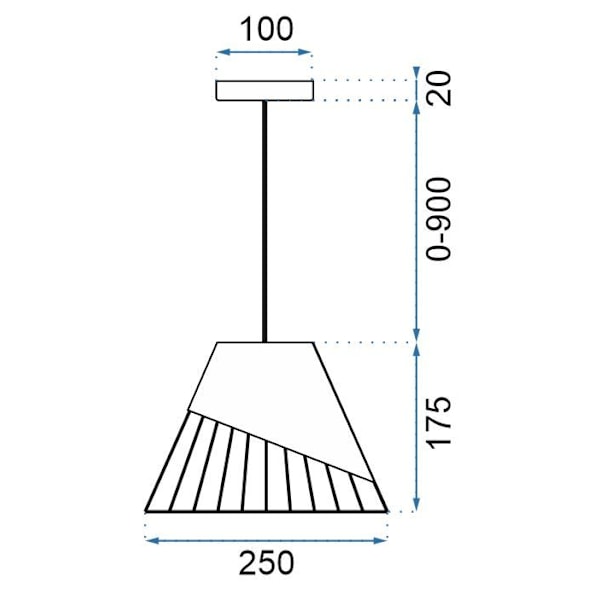 TAK PENDEL LAMPA SKUGGA METALL APP228-1CP VIT