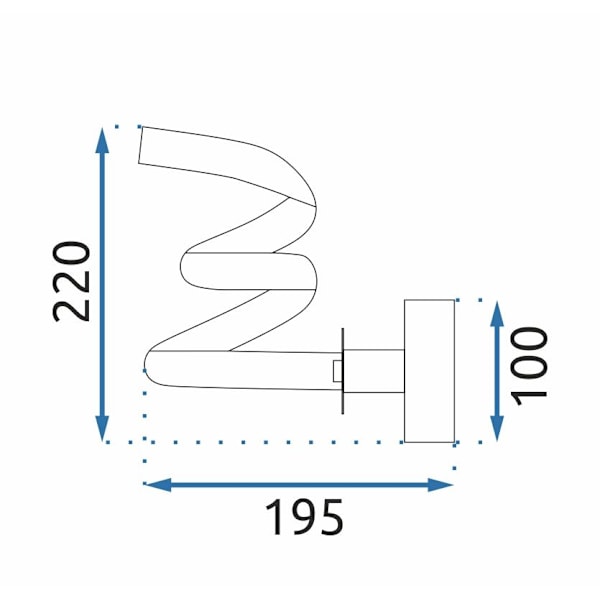 VÄGGLAMPA LED VÄGGLAMPA APP1052-W MATT SVART