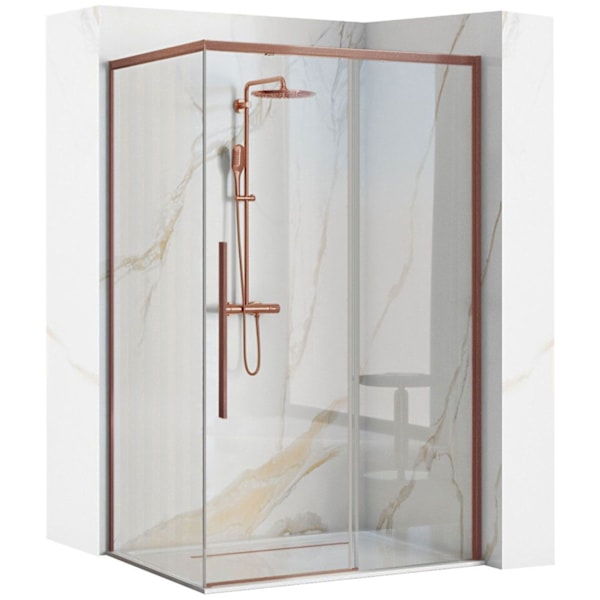 DUSCHKABIN REA SOLAR 80X100 BRUSH COPPER