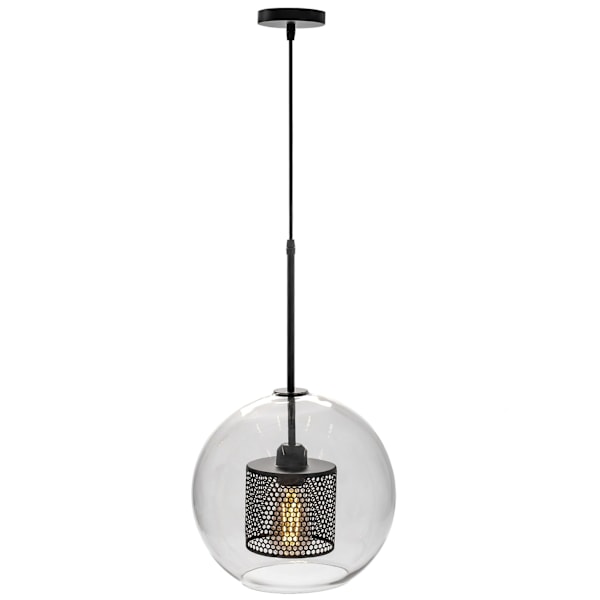 LOFT GLAS HÄNGANDE LAMPA APP559-1CP 30CM SVART