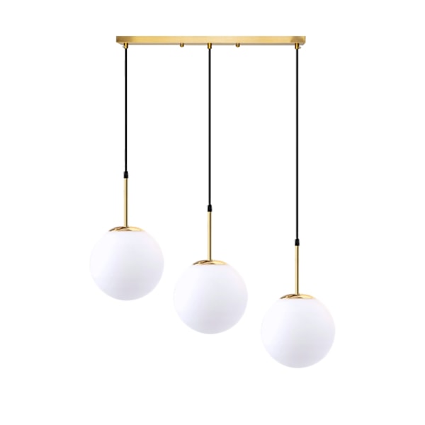 MILKY GLAS BOLL HÄNGANDE LAMPA APP655-3CP GULD