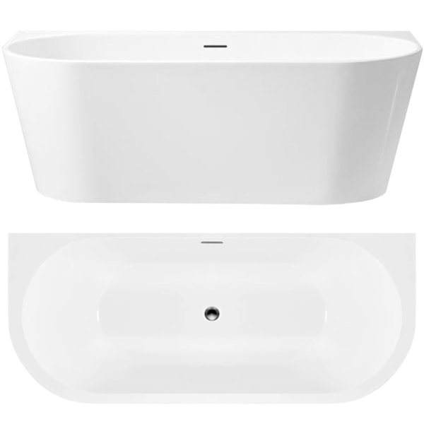 Akrylbadkar för väggmontering CAPRI 150cm