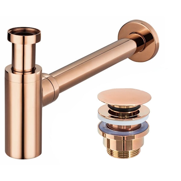 TVÄTTSTÄLL CLICK-CLACK SIPHON UNIVERSAL REA ROSA GULD