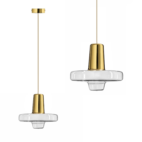 Ripusta lasi metalli LED APP553-1CP KULTA