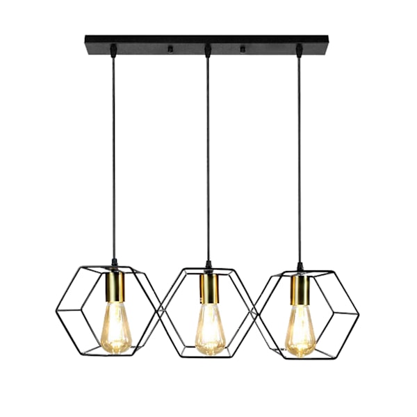 HÄNGANDE LAMPA APP1132-3CP SVART GULD