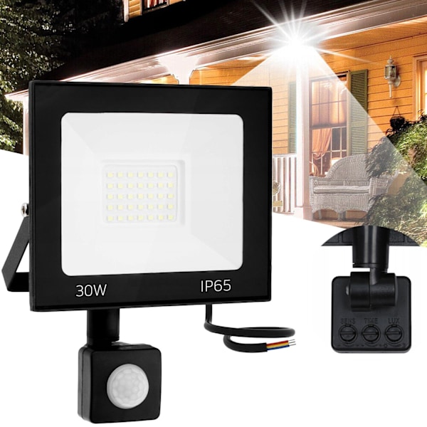 Overflademonteret LED-halogen med sensor 30W RSL007-30NS