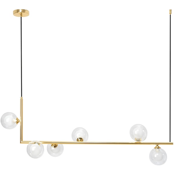 GLAS SFÄR HÄNGANDE LAMPA APP690-6CP GULD
