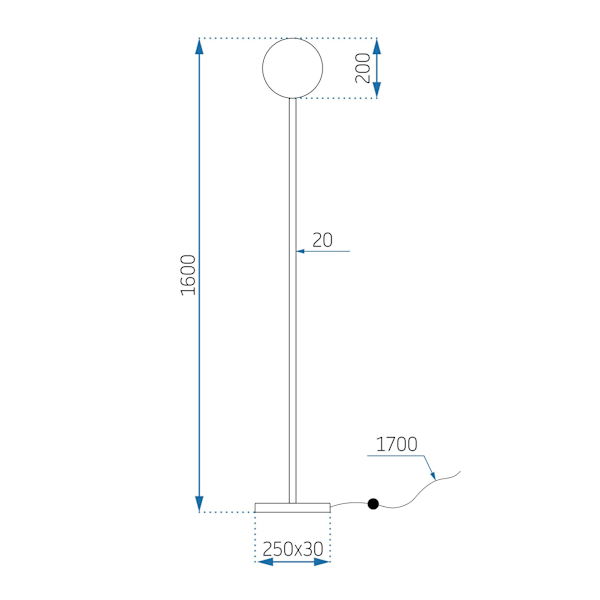 STÅENDE GOLVLAMPA APP926-1F