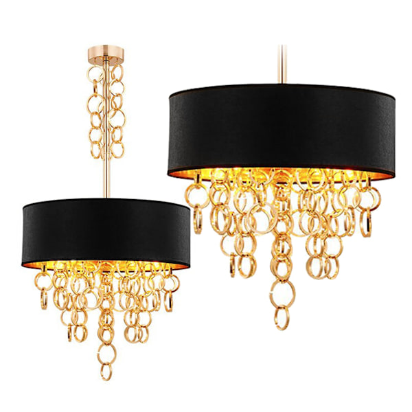 HÄNGANDE LAMPA 45CM APP683-3CP SVART