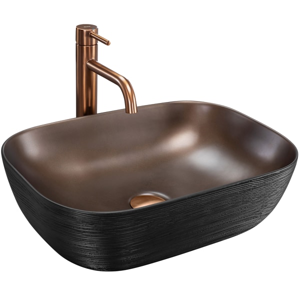 HÅNDVASK PÅ PIEDESTAL REA BELINDA BRUSH COPPER