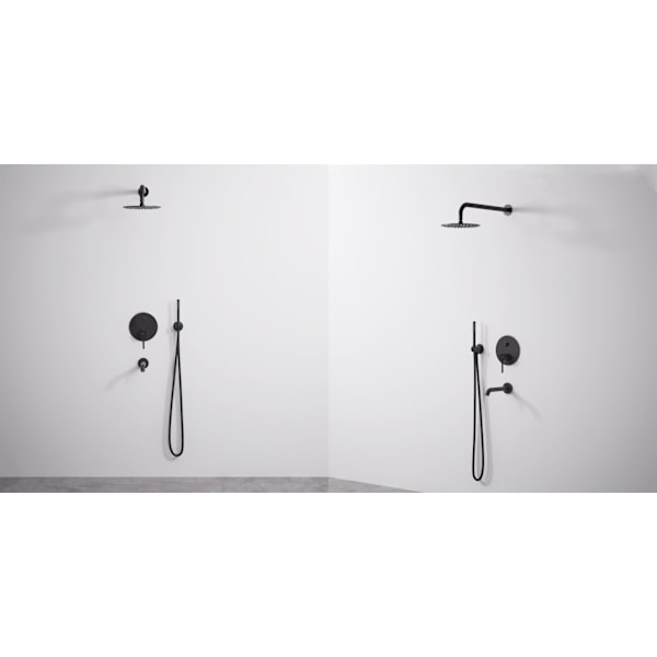 REA LUNGO BLACK + BOX DOLDA INSTALLATION BADKAR/DUSCHSET