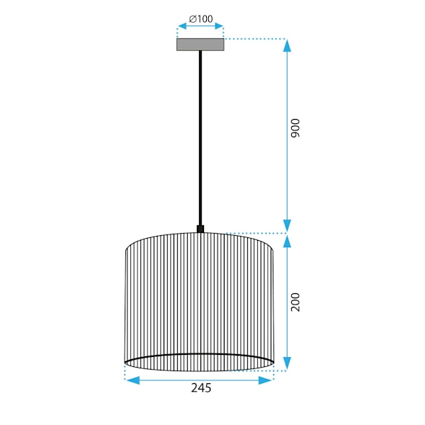 Hängande lampa boho 25 cm app1323-1cp