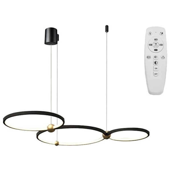 Lampring 3 LED + Remote Control App752-30-40-50 svart