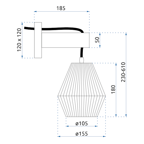 VÄGGLAMPA VÄGGLAMPA APP1149-1W TRÄ