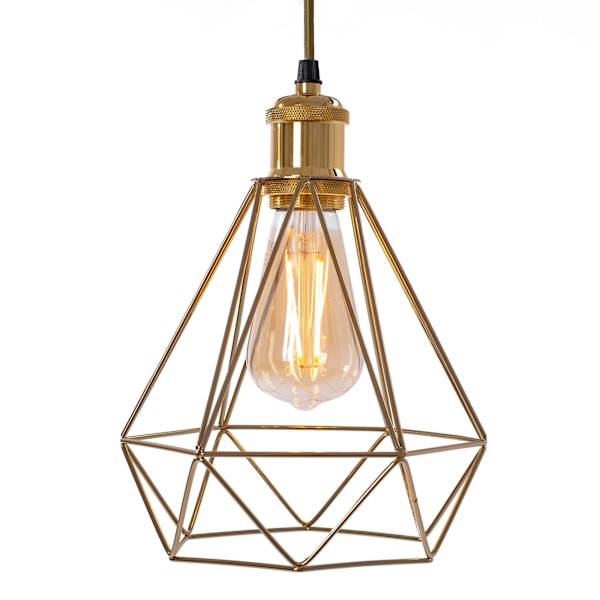 DIAMANT HÄNGANDE LAMPA 392197 LJUS GULD