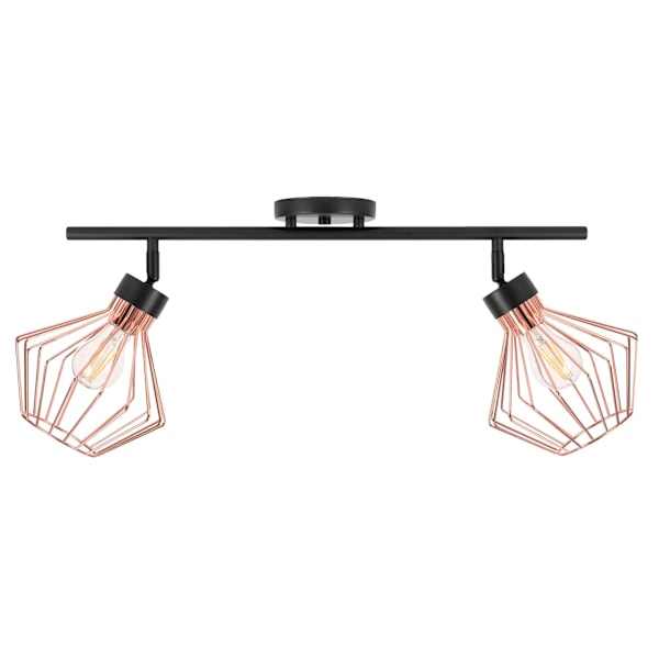 Double Lamp Metal Loft Tak-app. App535-2c rosa guld