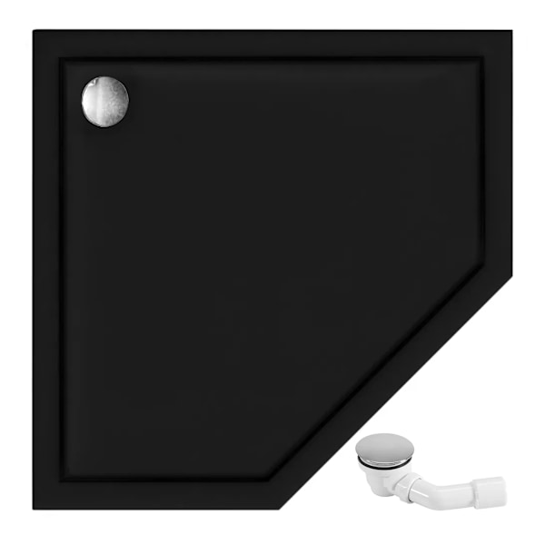 BRUSEKABINE DIAMANT SORT 90X90