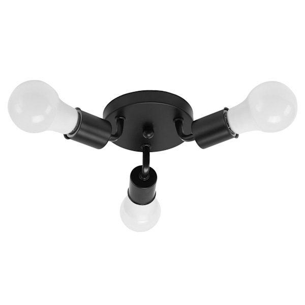 LOFTSLAMPE TRIPLE PLAFOND METAL APP701-3C SORT