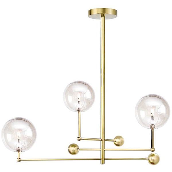 GLASKULA HÄNGANDE LAMPA 3 ST APP918-3CP GULD