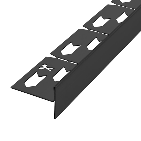 Lutningslist för duschbrunn 120cm Svart Höger